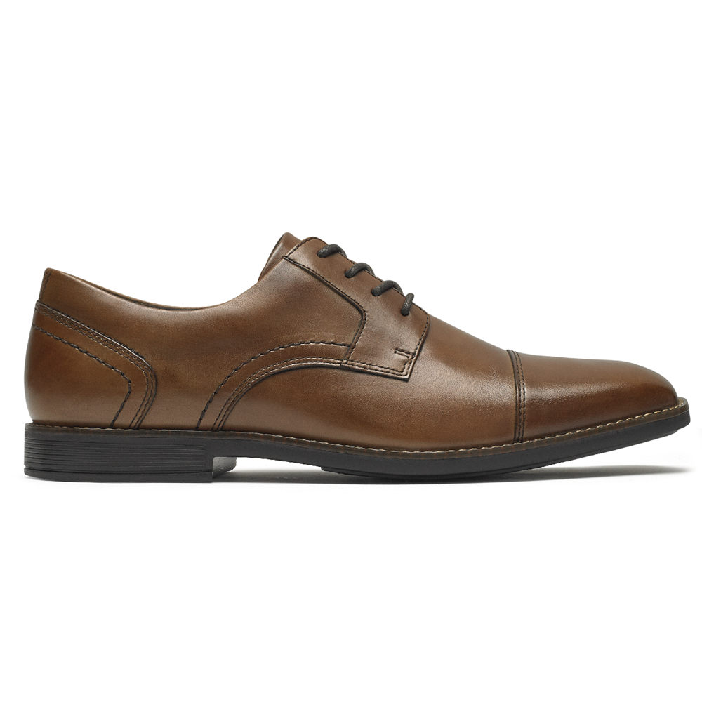 Rockport Oxfords For Mens Brown - Slayter Cap Toe Blucher - TK7829035